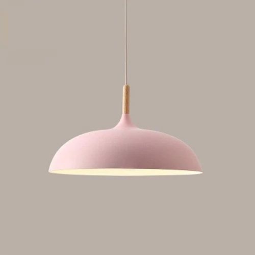Suspensions Élégantes en Bois et Métal – Design Rétro Pastel 7