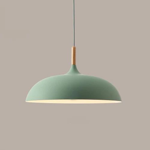 Suspensions Élégantes en Bois et Métal – Design Rétro Pastel 8