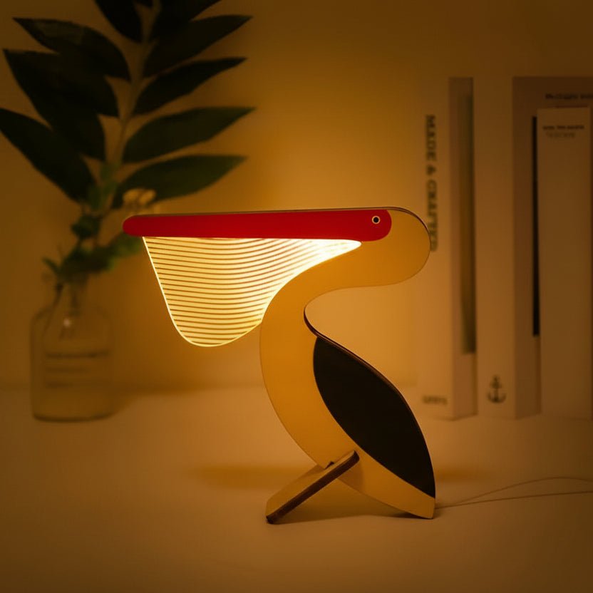Wooden LED Animal Lamp for Children's Rooms