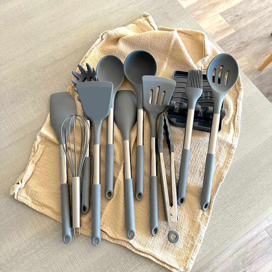 Silicone Kitchen Utensil Set, 12 Pieces