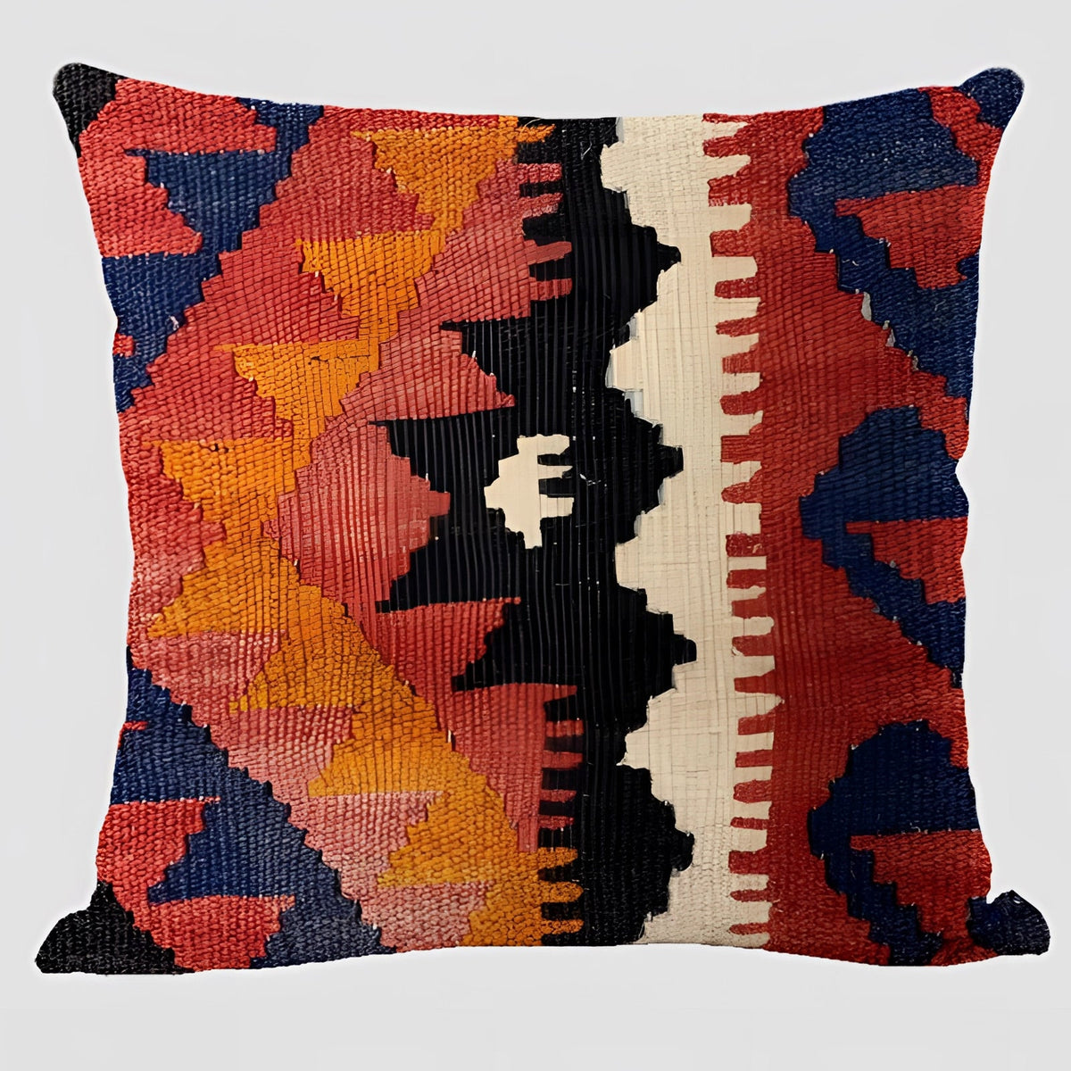 Kilim Linen Cushion Cover, Bohemian Style