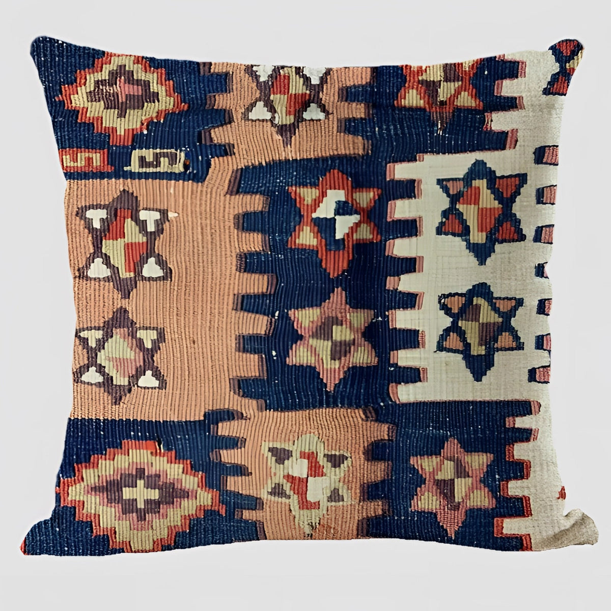 Kilim Linen Cushion Cover, Bohemian Style