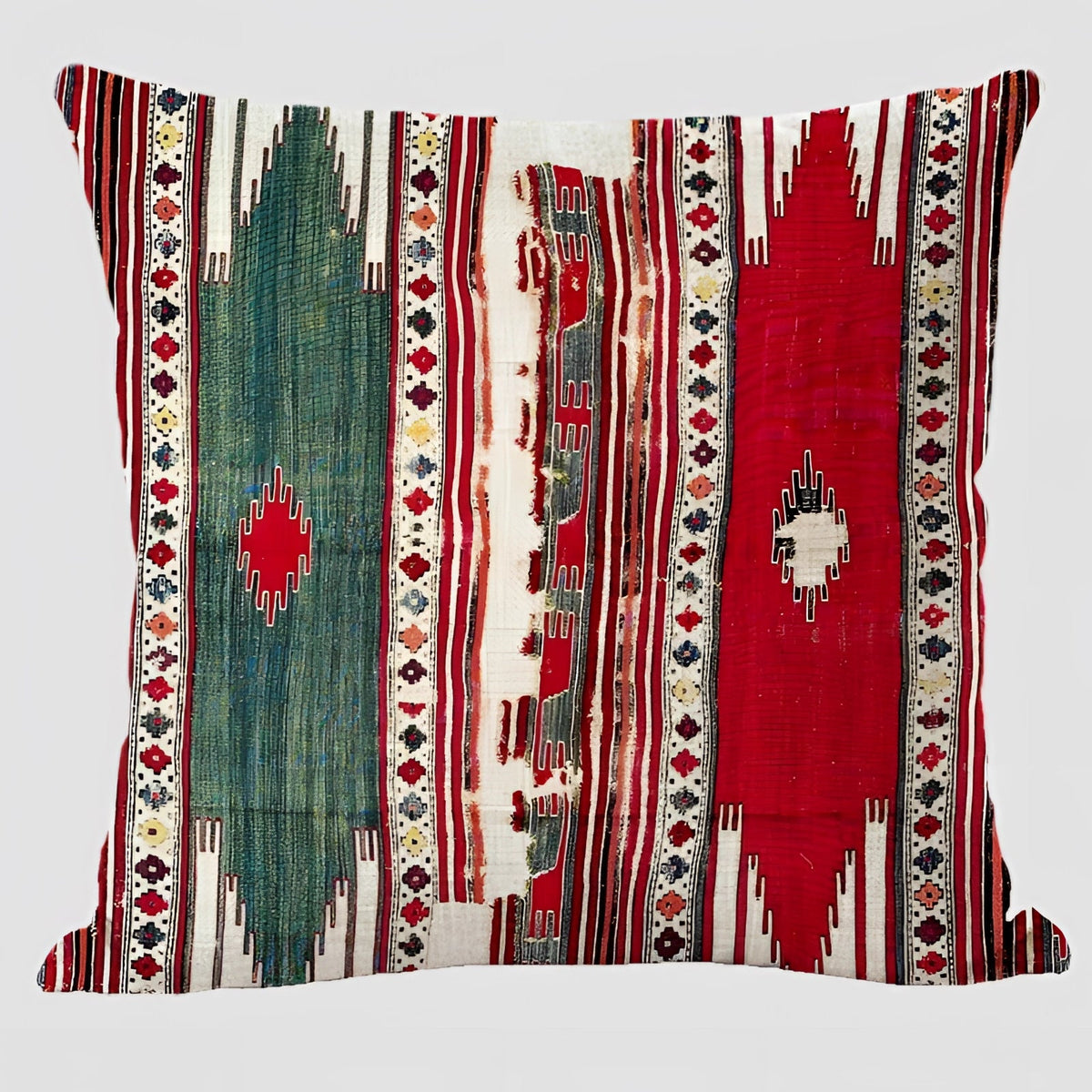 Housse de coussin kilim en lin, style bohème