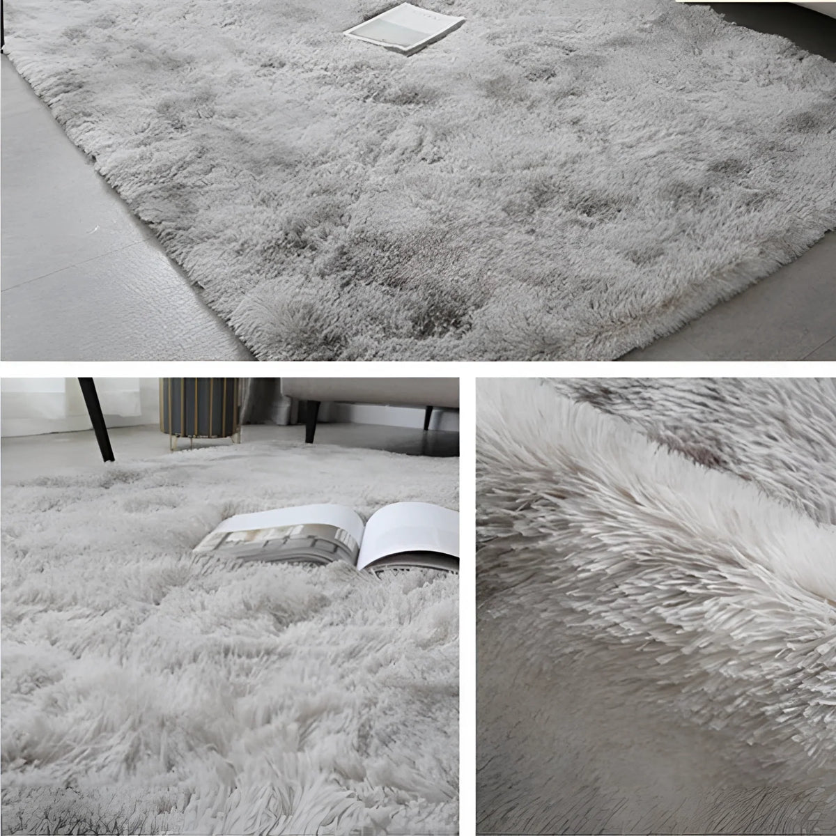 Soft Faux-Fur Shaggy Rug with Gradient Colour