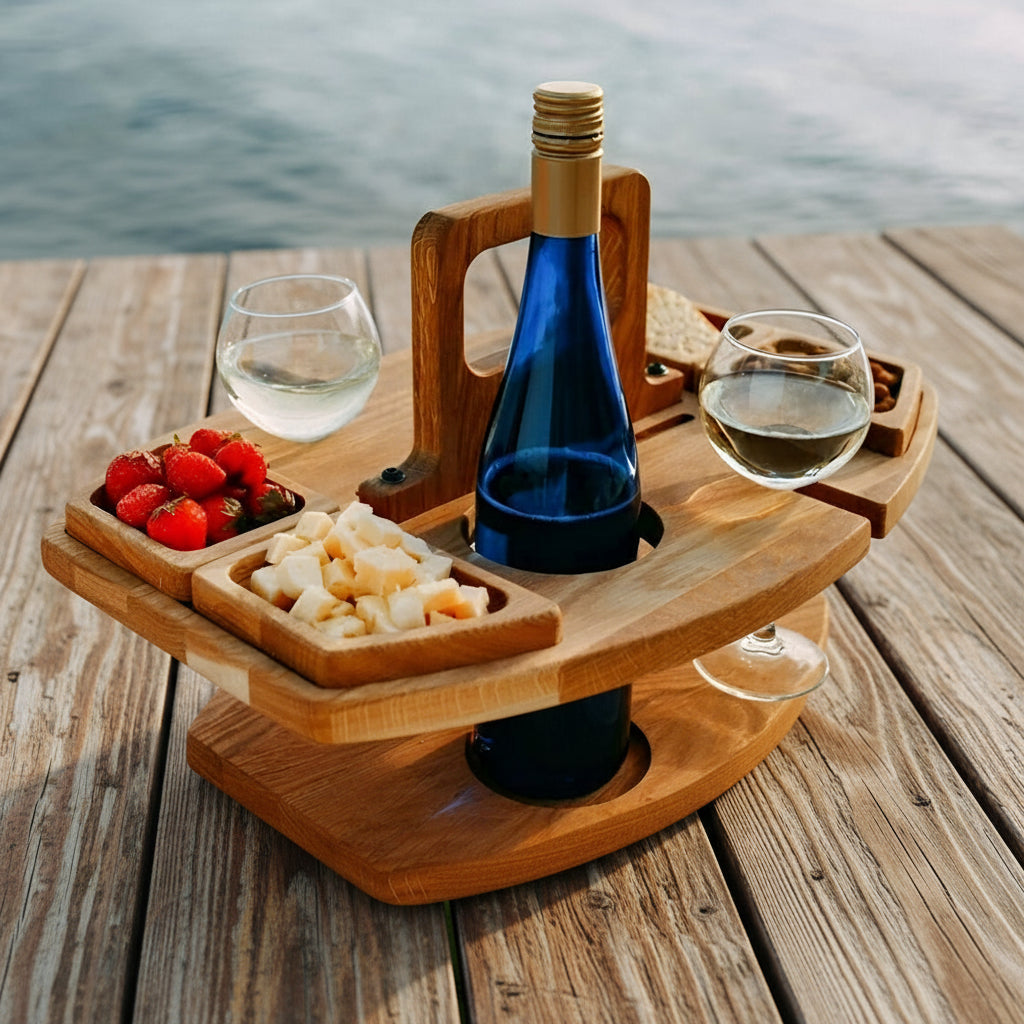 Table de Pique-Nique Bois avec Compartiments Intégrés | Élégance et Praticité pour Vos Moments de Détente en Plein Air 0