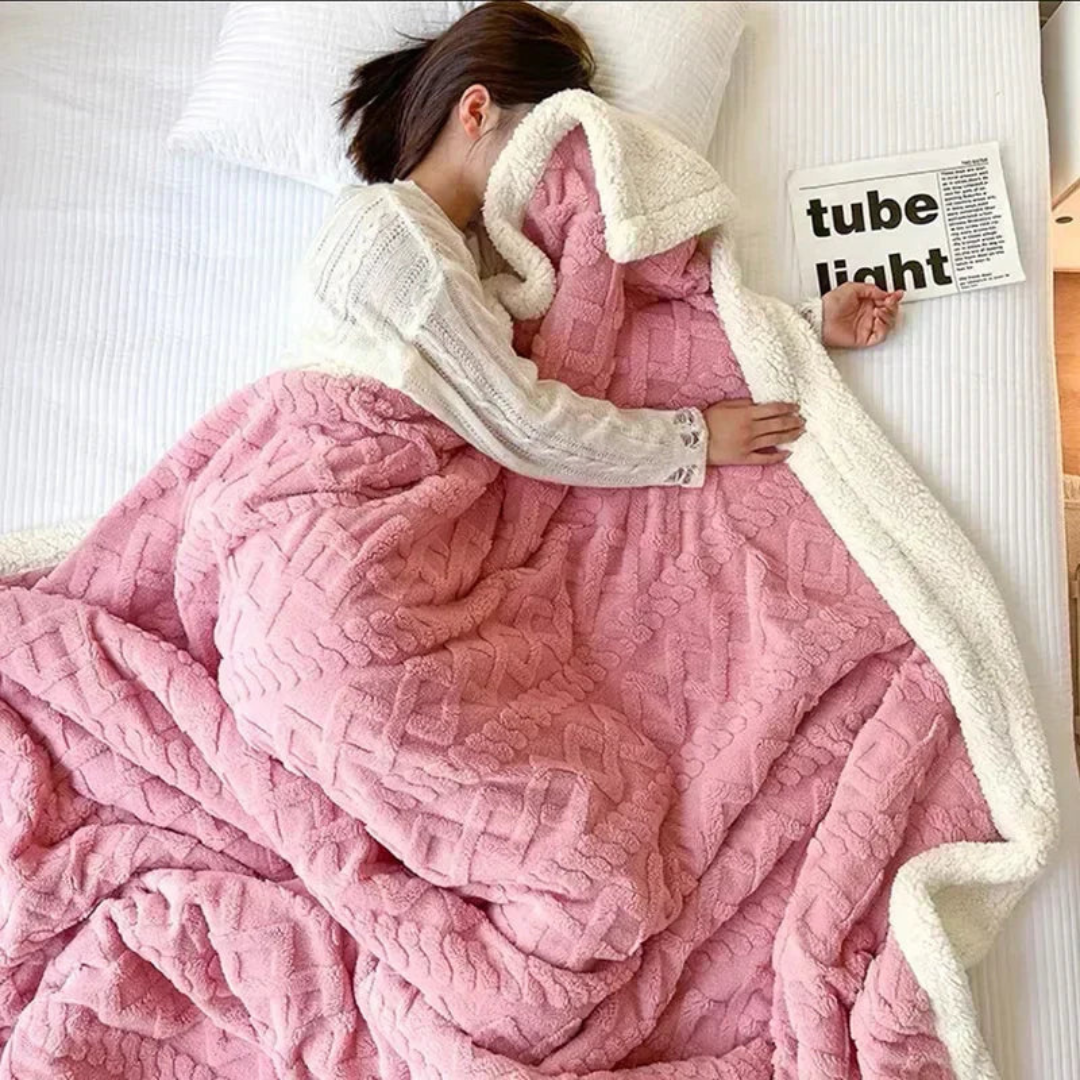 Thick Fleece Blanket - Reversible Sherpa Warmth 3