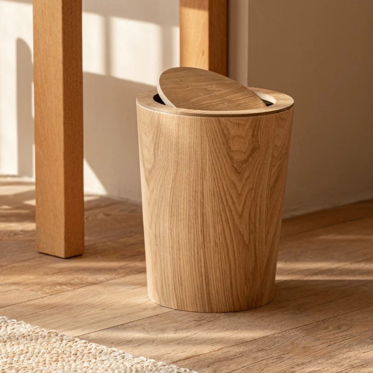 Timber-Style Kitchen Bin — Japandi Inspired Design 0