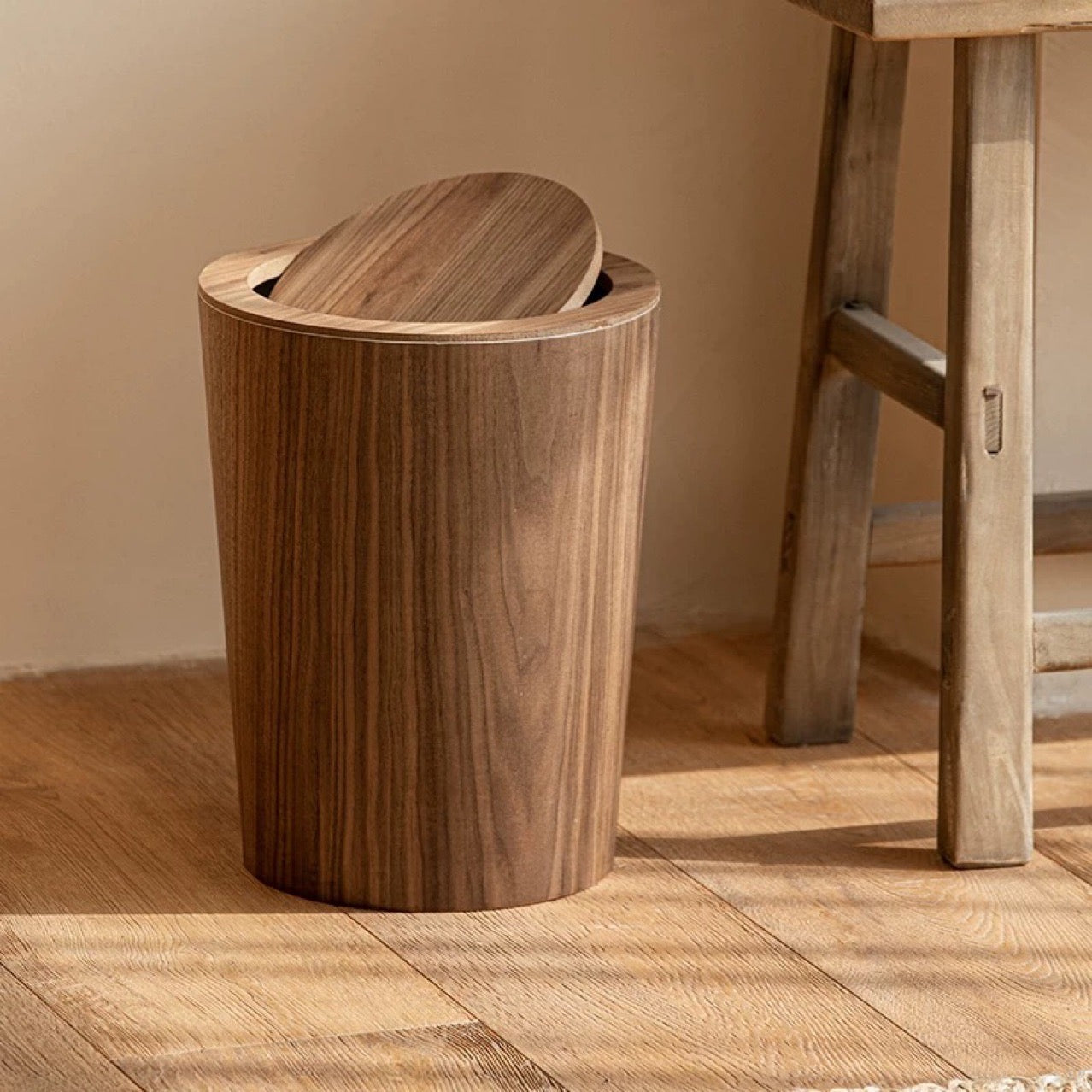 Timber-Style Kitchen Bin — Japandi Inspired Design 2