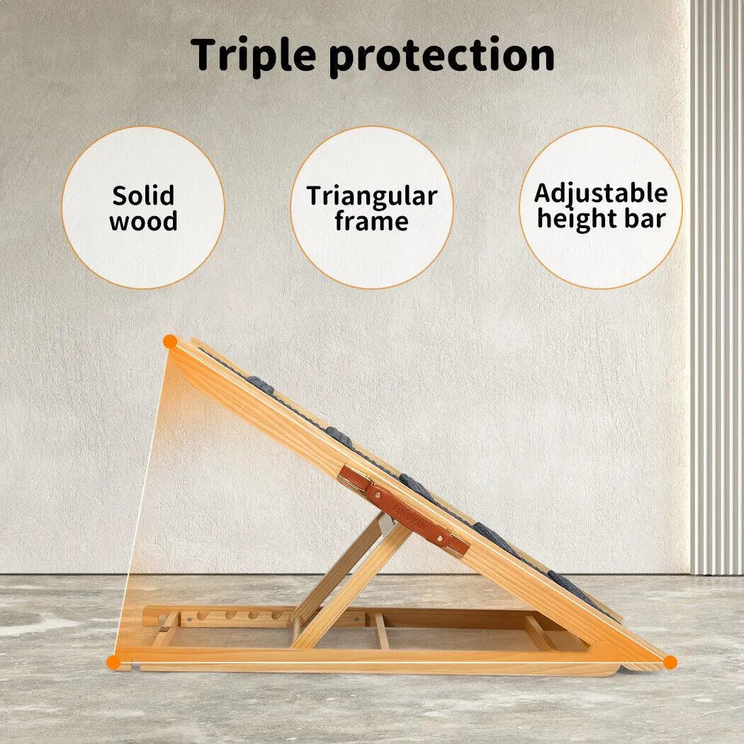Rampe pour chien en bois réglable en hauteur