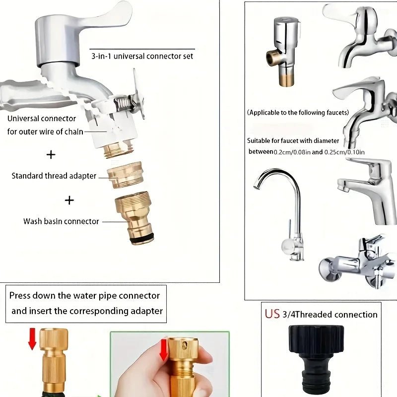 Tuyau Arrosage Extensible Haute Pression avec Pistolet Pulvérisateur | Design Élégant et Pratique pour un Arrosage Efficace 5