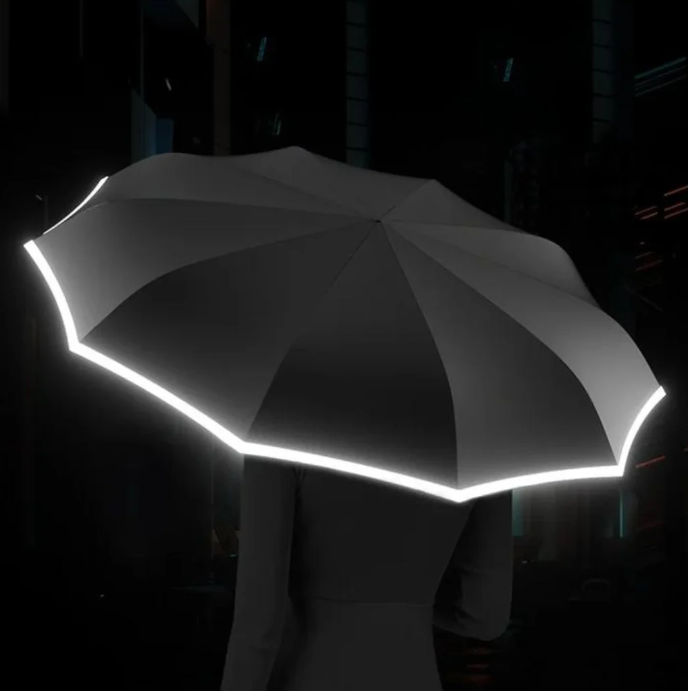 Parapluie Anti-Tempête à Bord Réfléchissant