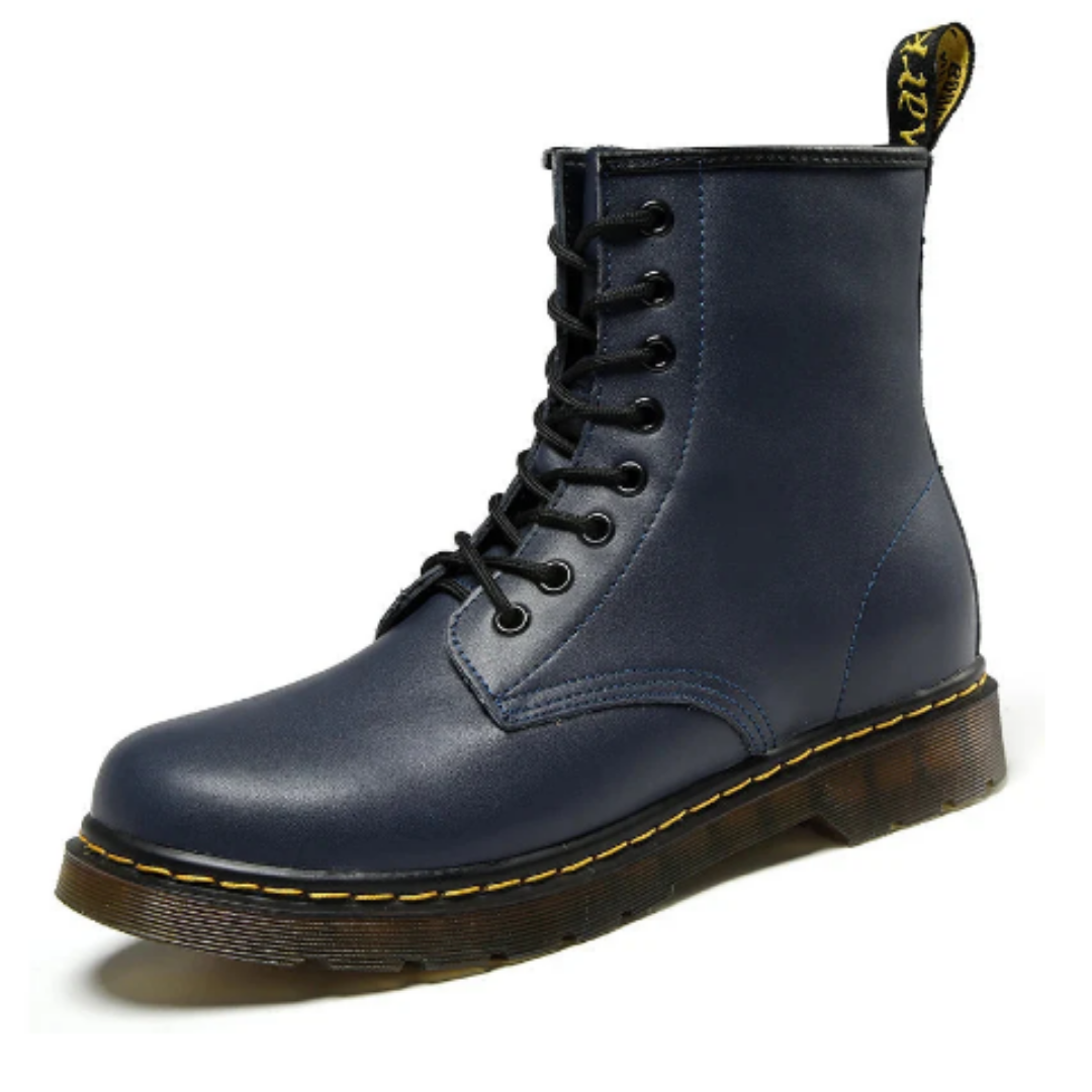 Unisex Winter Black Ankle Boots - Cozy Lace-Up Footwear for Cold Weather