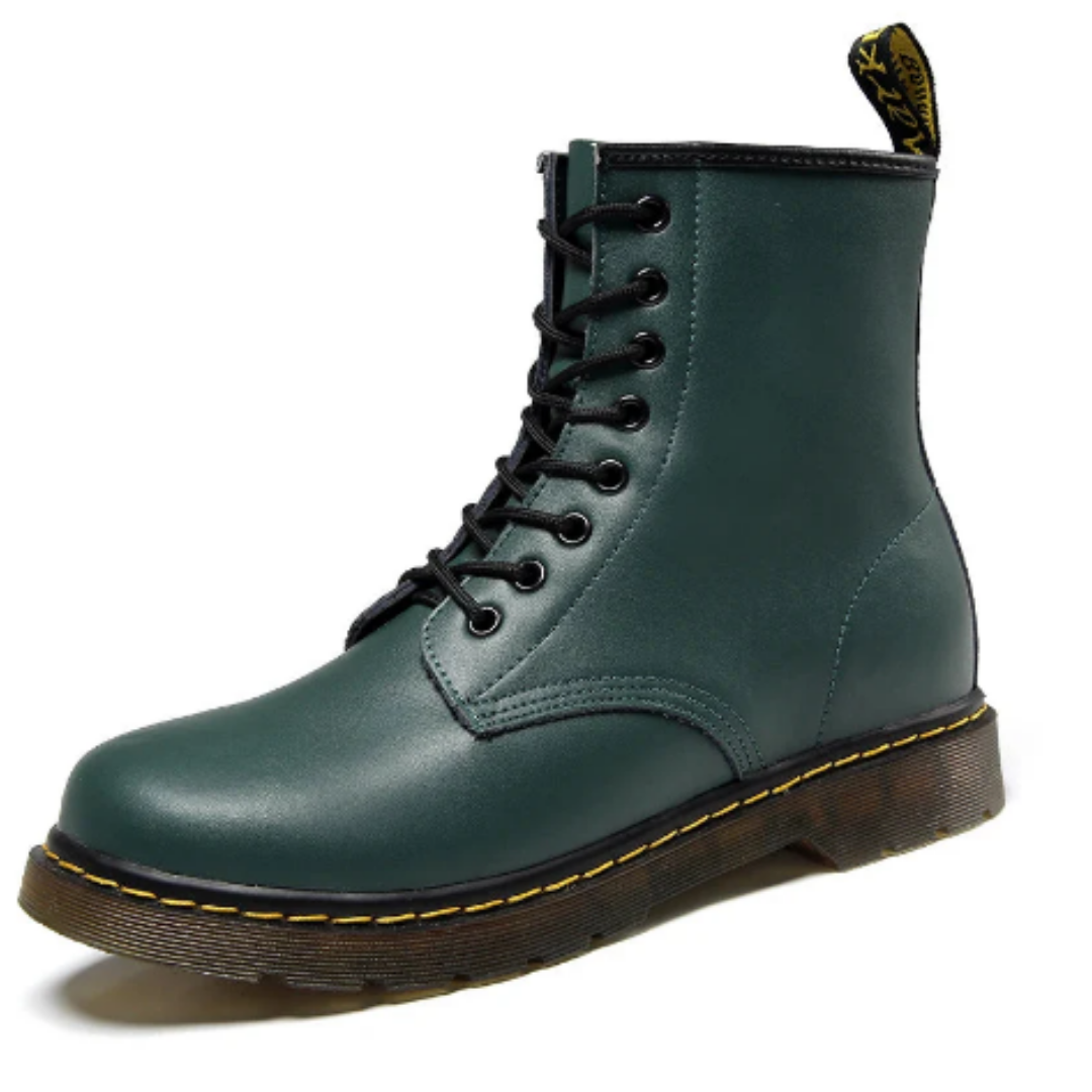 Unisex Winter Black Ankle Boots - Cozy Lace-Up Footwear for Cold Weather