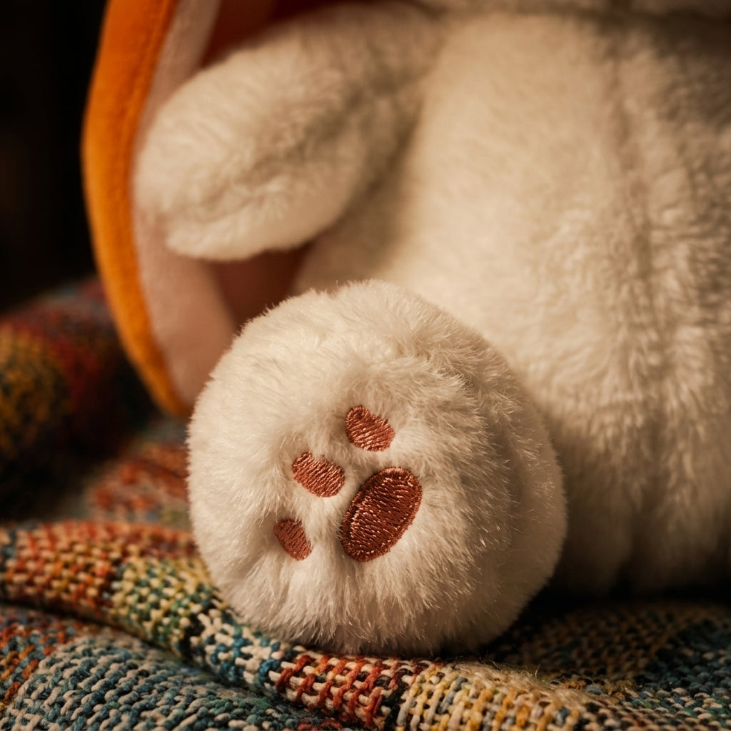 Peluche lapin cache-cache, carotte ou fraise