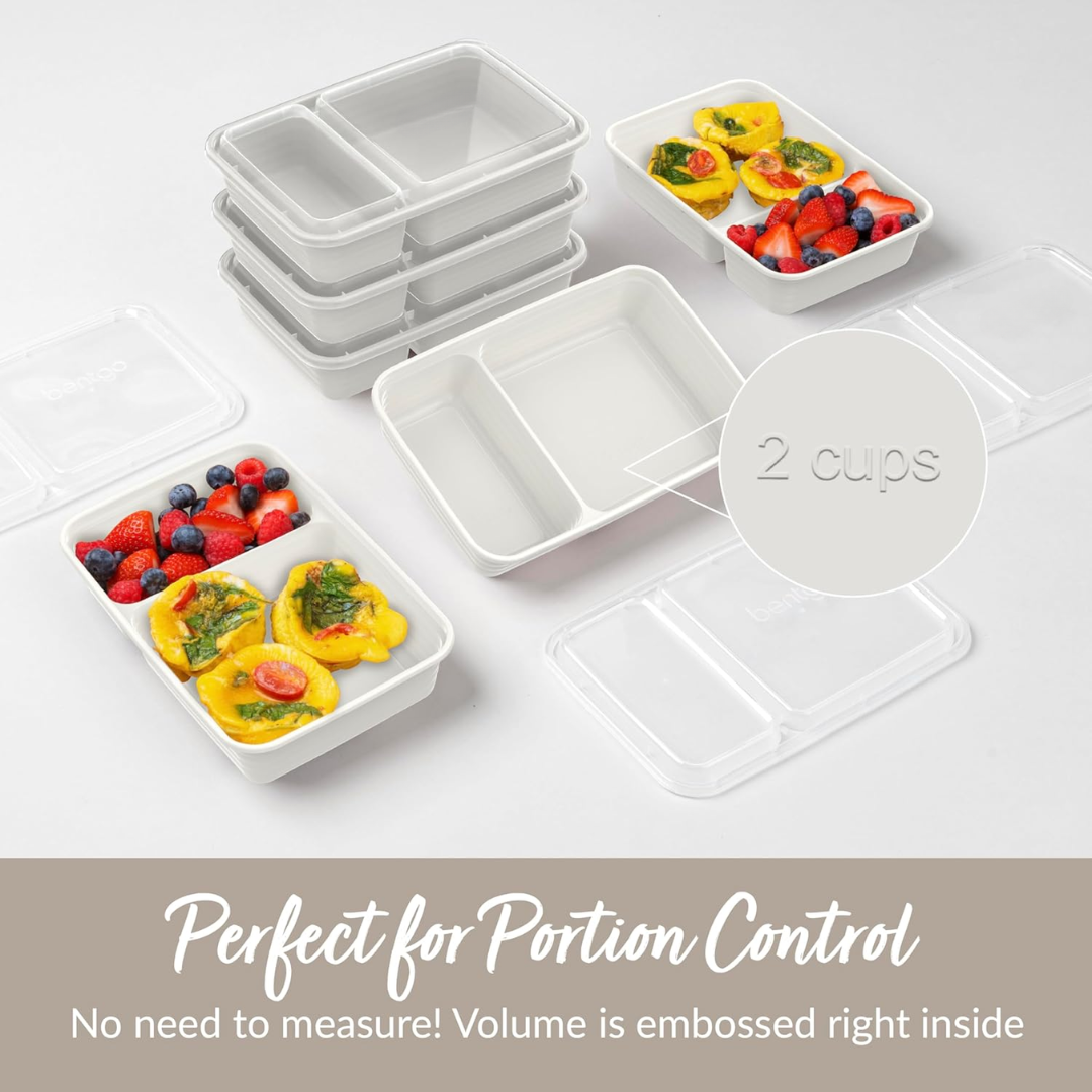 EcoBox - Set de 20 Boîtes à 2 Compartiments