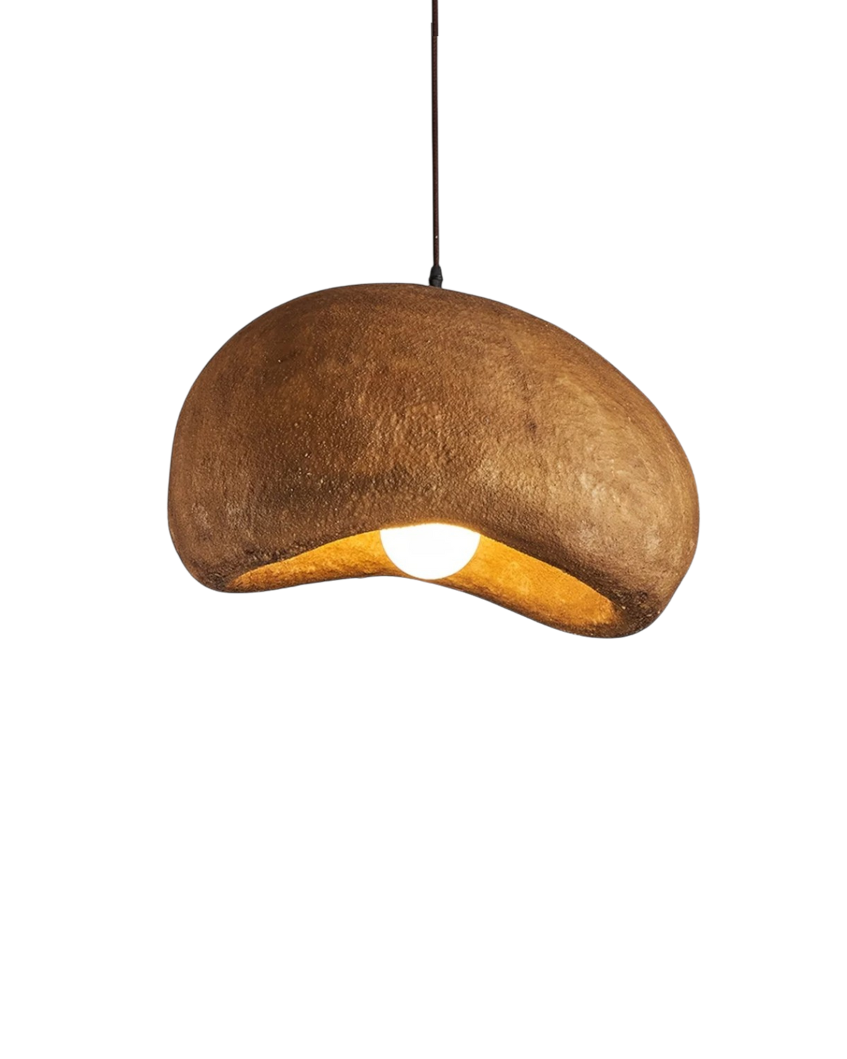 Suspension aux textures organiques, tons terreux