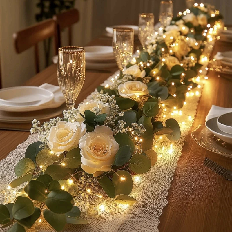 Guirlande lumineuse feuillage, piles ou solaire