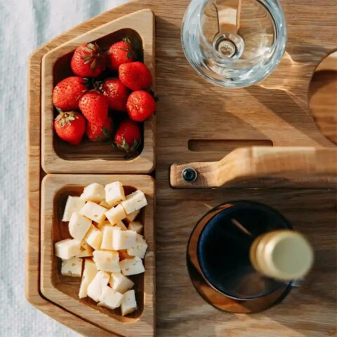 WineFold - Table à Vin Pliante en Bois