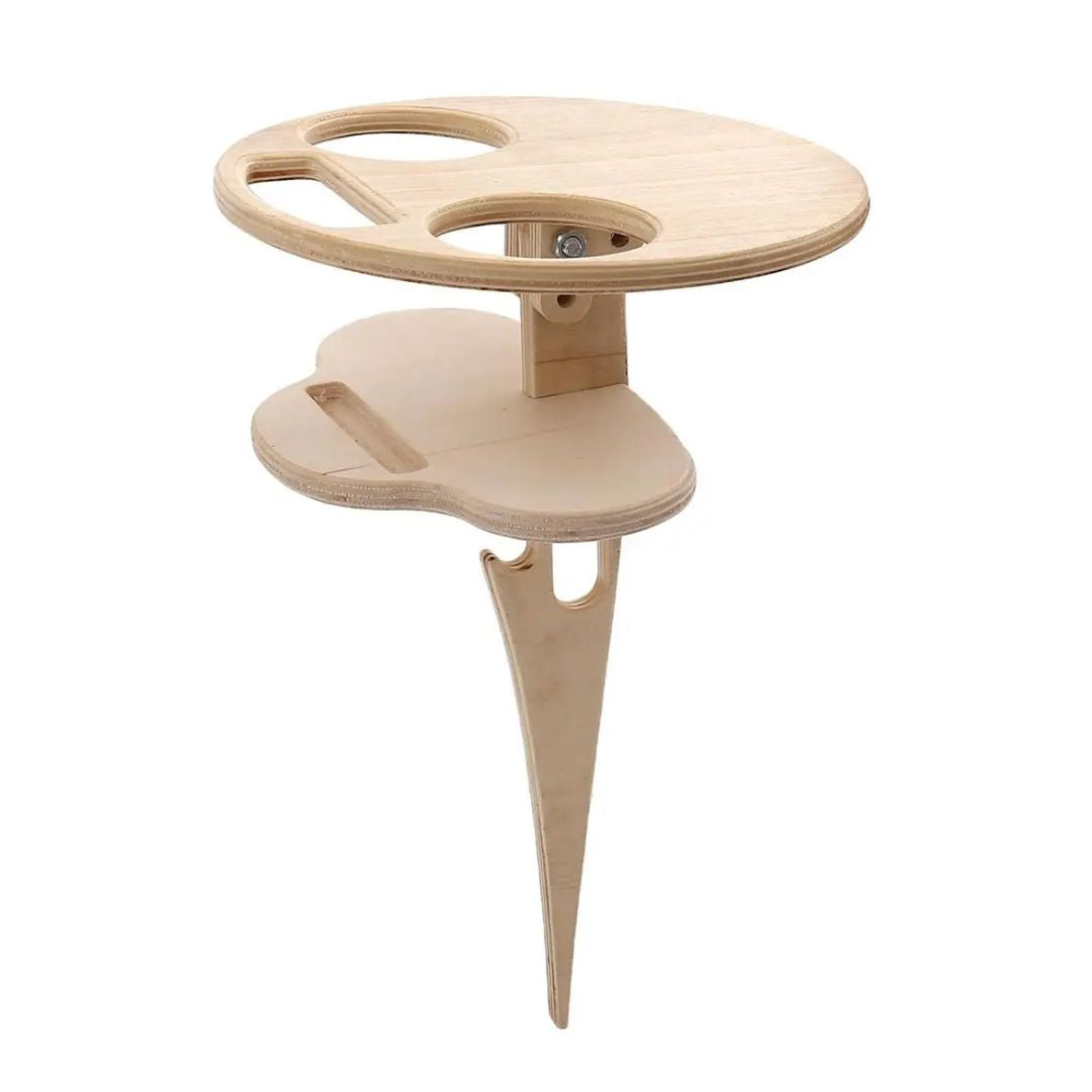 WineGlow - Table à Vin Portable Double Plateau