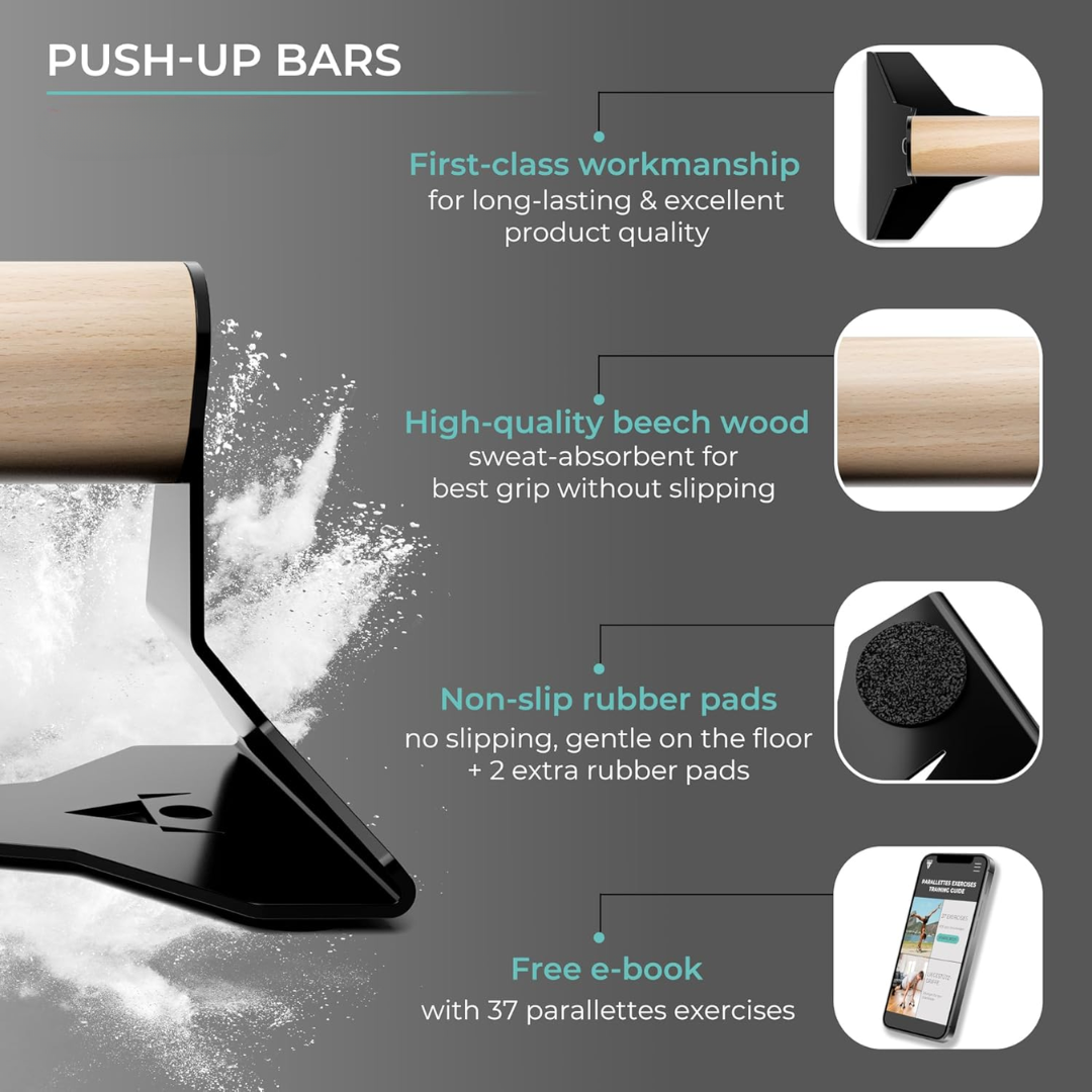 PowerGrip – Parallettes Pompes en Bois