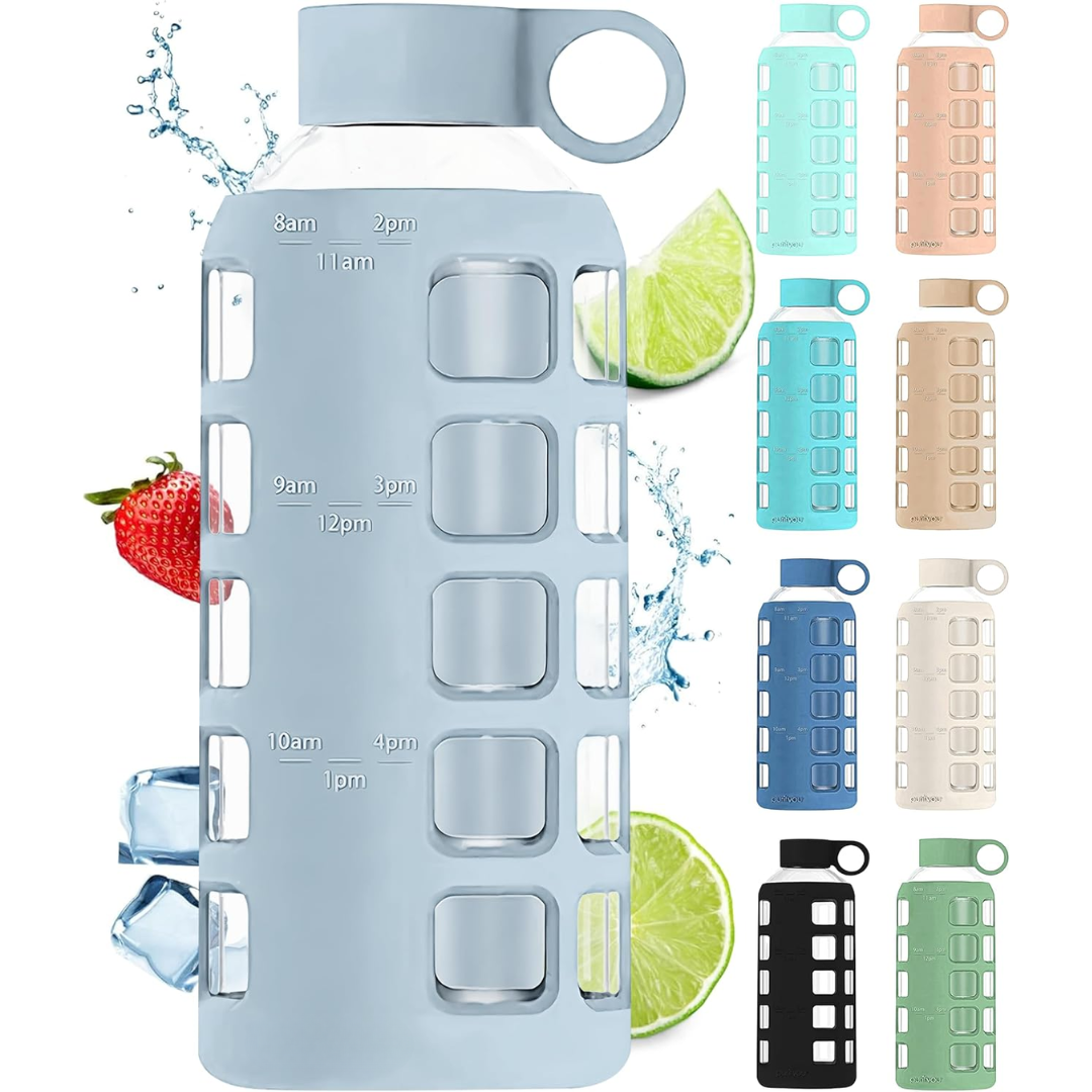 HydraFlow – Gourde Verre Indicateur de Temps