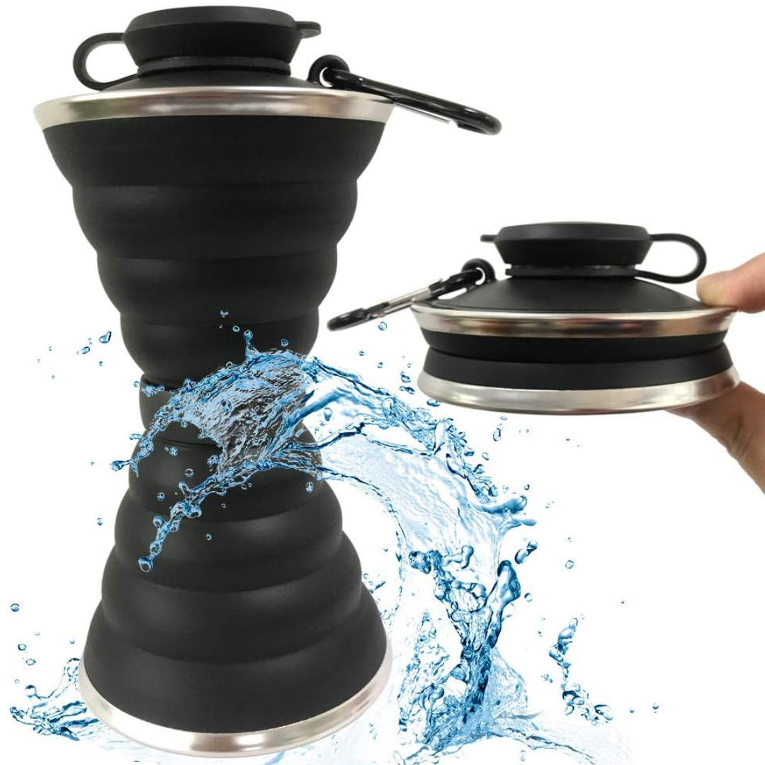 HydroFold - Gourde Pliable avec Mousqueton