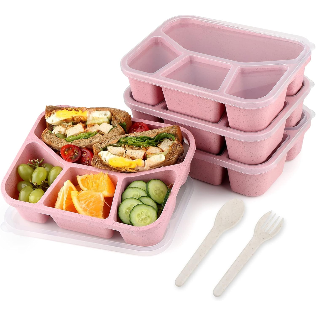BentoBox - 4 Boîtes Repas à 4 Compartiments