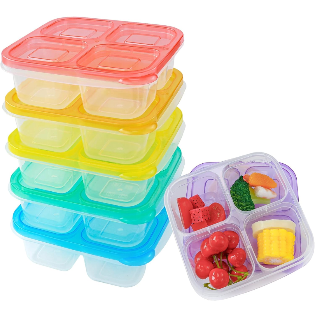 EcoMeal - Set de 6 Lunch Box Étanches Réutilisables