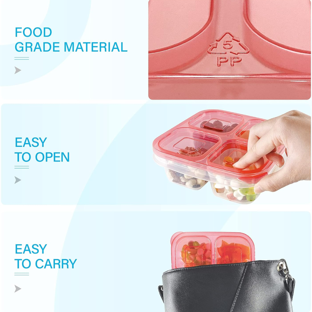 EcoMeal - Set de 6 Lunch Box Étanches Réutilisables