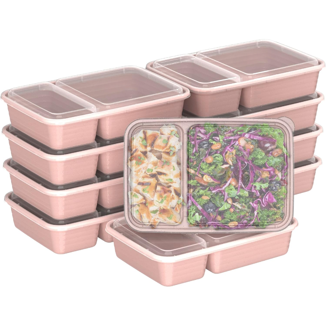 EcoBox - Set de 20 Boîtes à 2 Compartiments