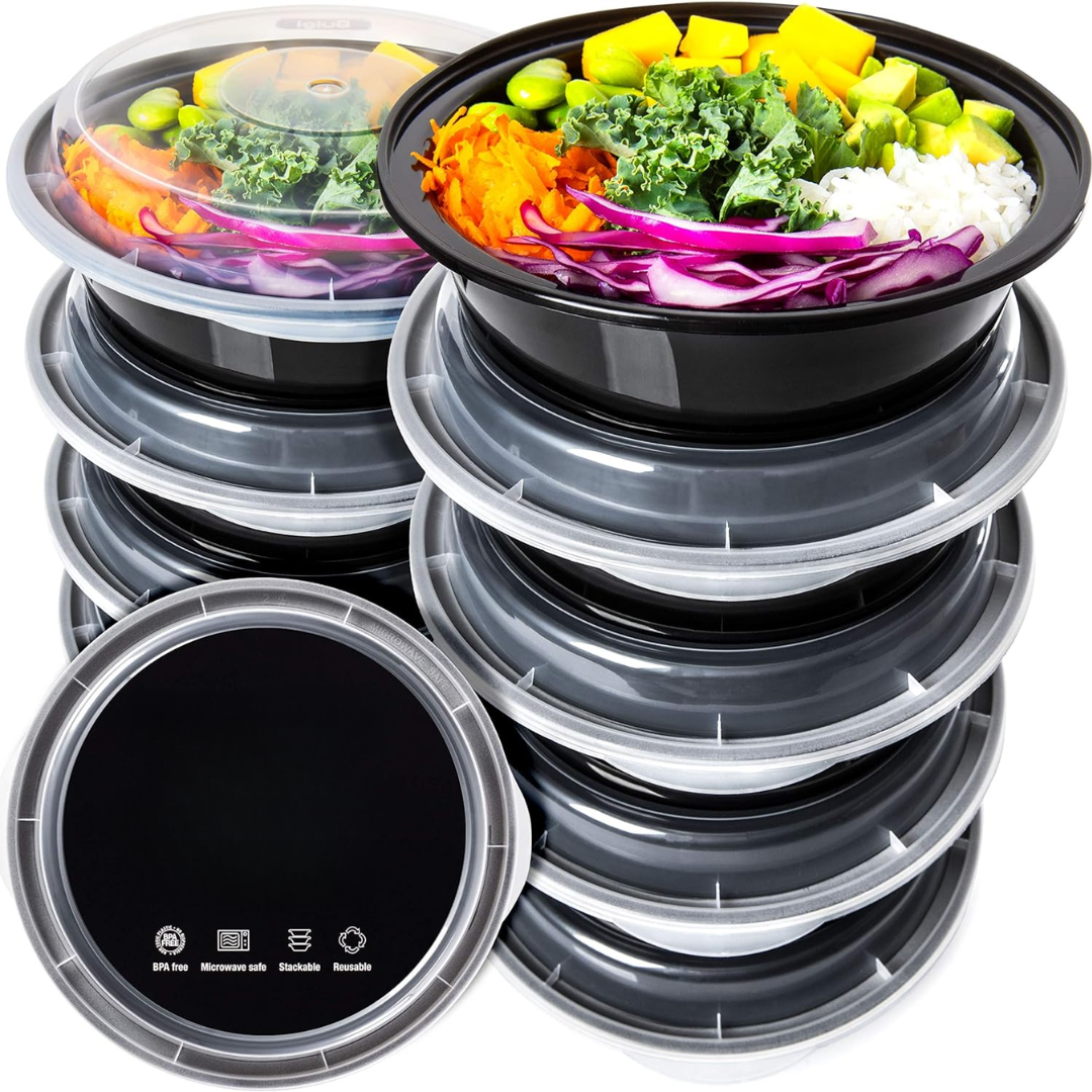 MealPrepPro - Boîtes Rondes à Couvercle Hermétique