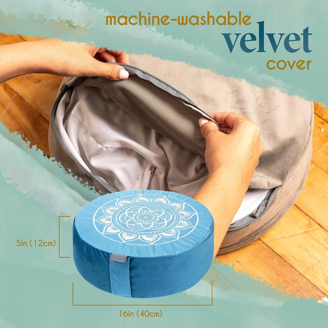 VelvetZen - Coussin de Méditation en Velours