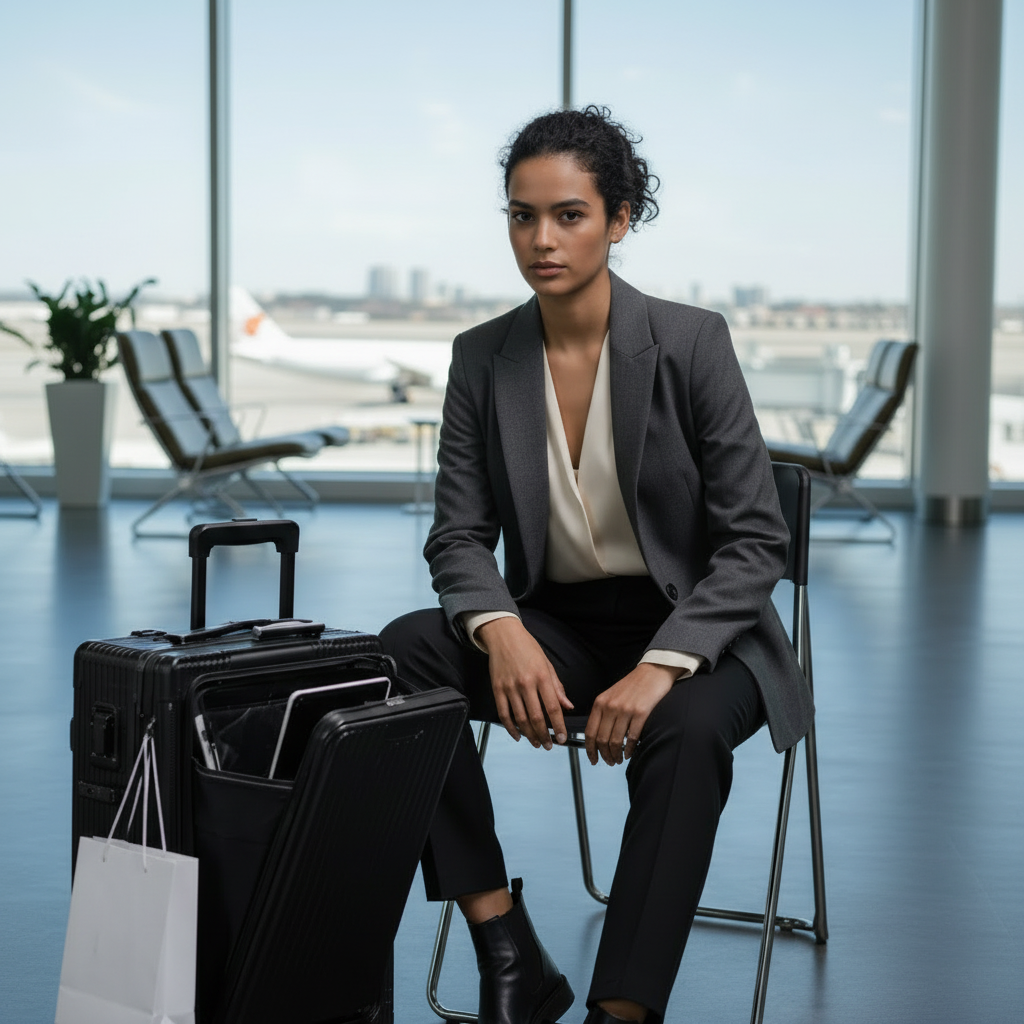 Valise Cabine Élégante en ABS avec Port USB Intégré | Design Raffiné et Pratique pour un Voyage Confortable 2