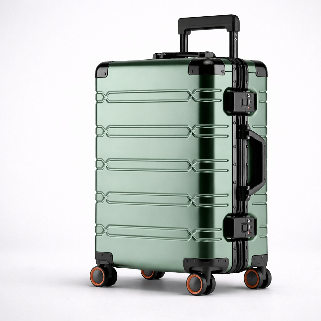 Valise Cabine en Aluminium Sablé | Élégance Durable pour Voyageurs Fréquent 5
