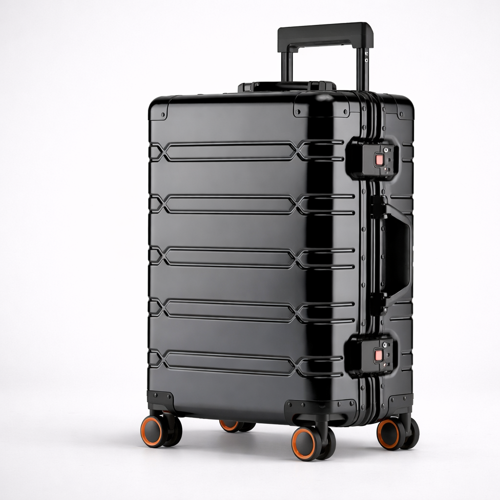 Valise Cabine en Aluminium Sablé | Élégance Durable pour Voyageurs Fréquent 6