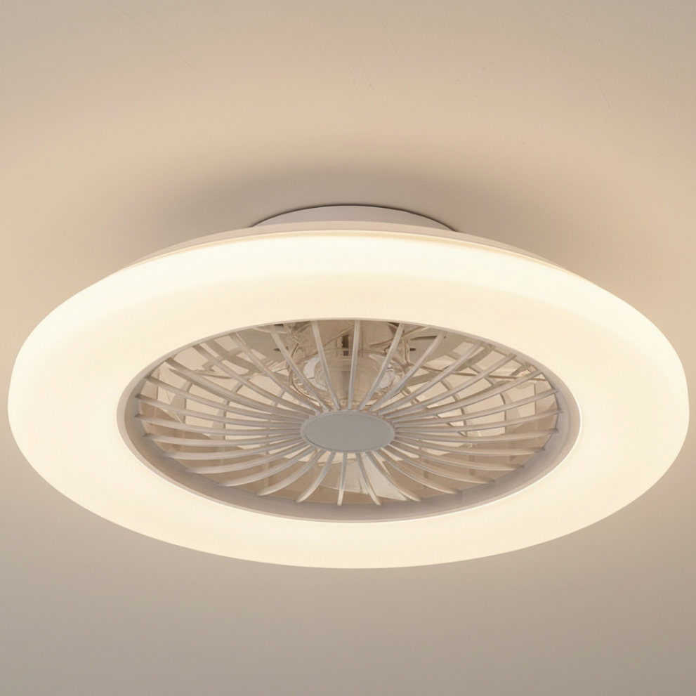 Ventilateur Plafond Silencieux OCS Pluto avec Éclairage LED | Design Minimaliste pour un Confort Luxueux 1