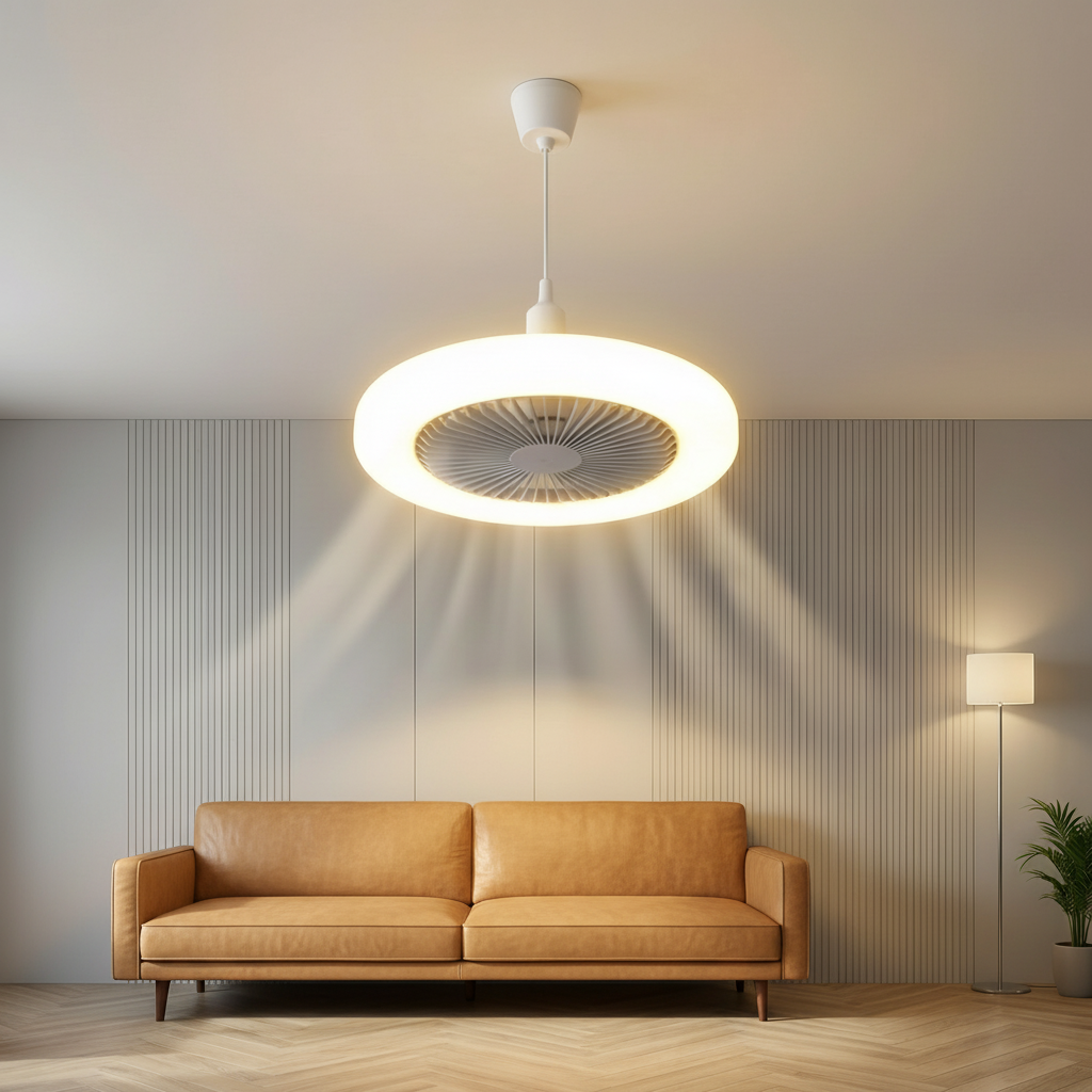 Ventilateur Plafond Silencieux avec Éclairage LED | Design Compact et Élégant pour un Confort Luxueux 1