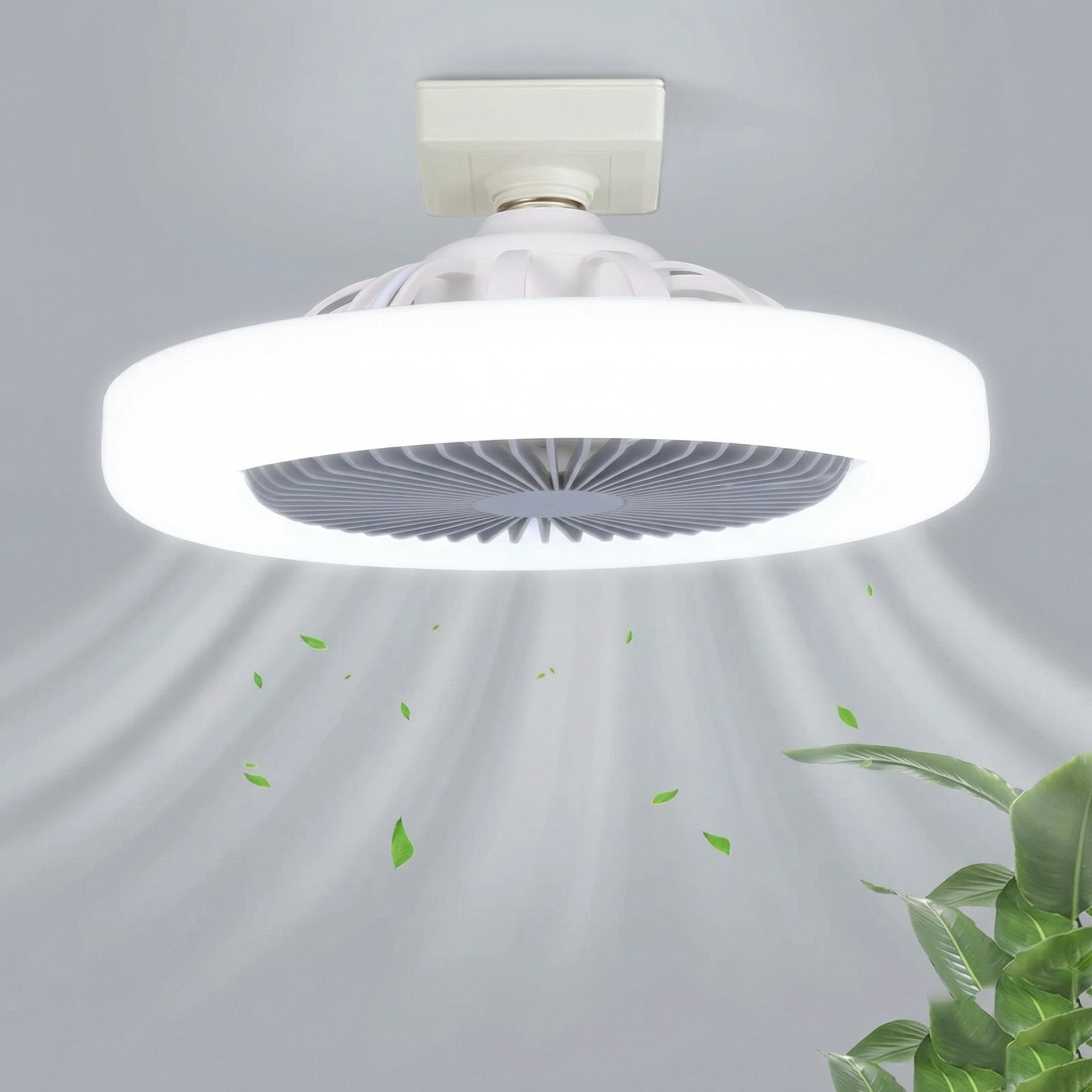 Ventilateur Plafond Silencieux avec Éclairage LED | Design Compact et Élégant pour un Confort Luxueux 2