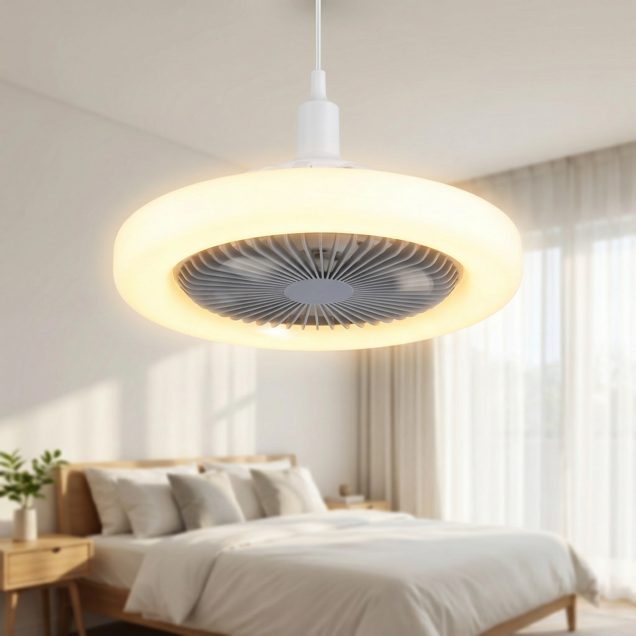 Ventilateur Plafond Silencieux avec Éclairage LED | Design Compact et Élégant pour un Confort Luxueux 3