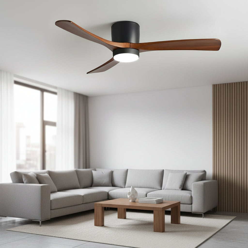 Ventilateur Plafond Silencieux en Bois d'Érable | Élégance Scandinave pour un Confort Optimal 0