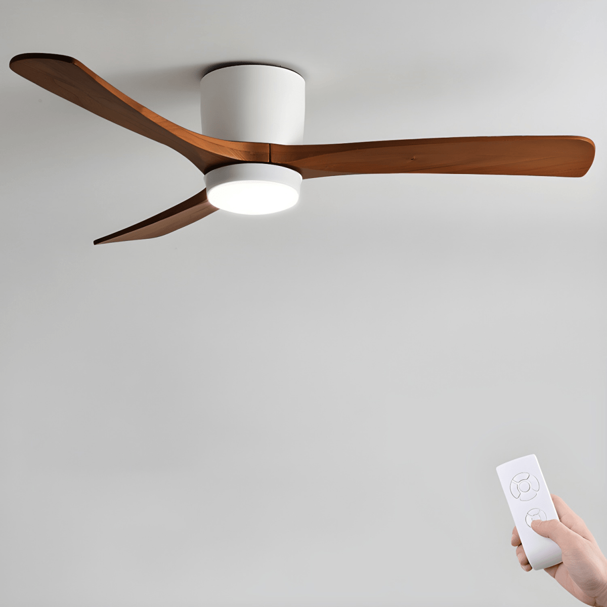 Ventilateur Plafond Silencieux en Bois d'Érable | Élégance Scandinave pour un Confort Optimal 11