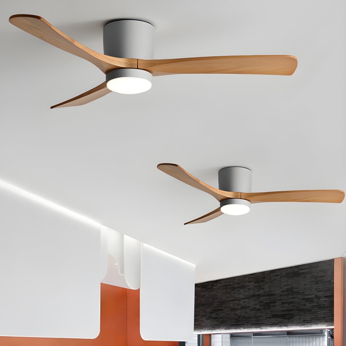 Ventilateur Plafond Silencieux en Bois d'Érable | Élégance Scandinave pour un Confort Optimal 6
