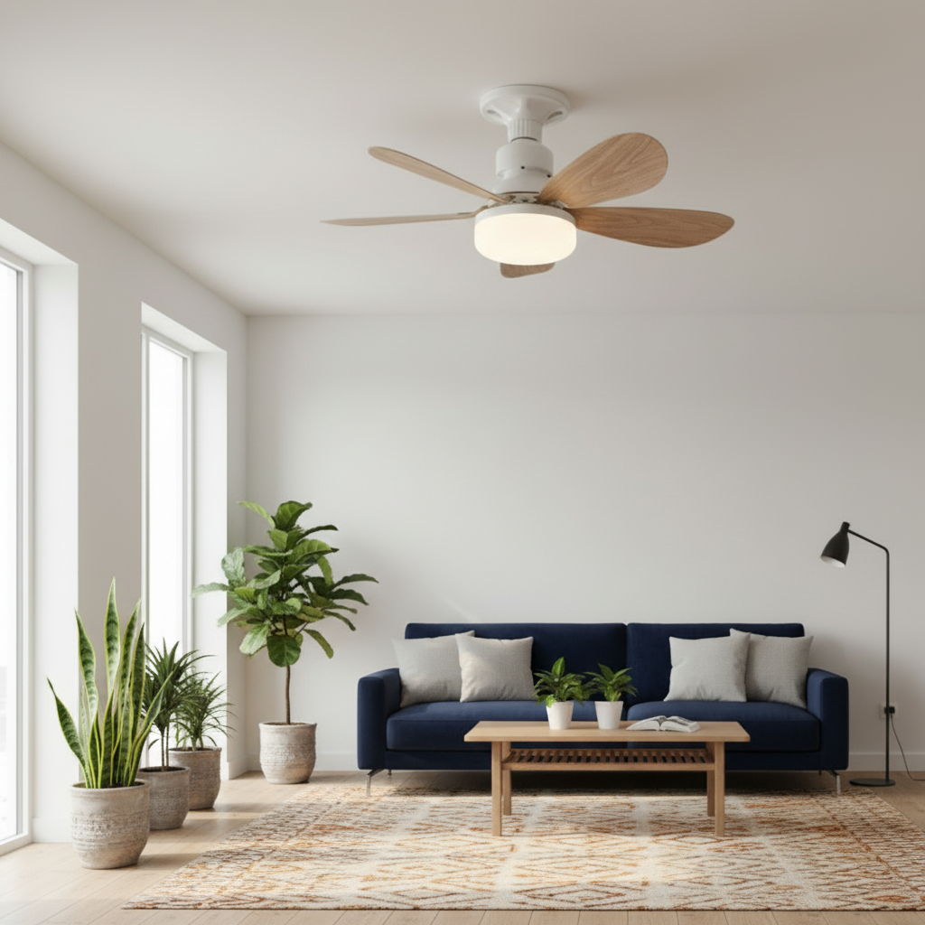 Ventilateur Plafond en Acier avec Éclairage LED Dimmable | Design Élégant et Silencieux pour un Intérieur Raffiné 3