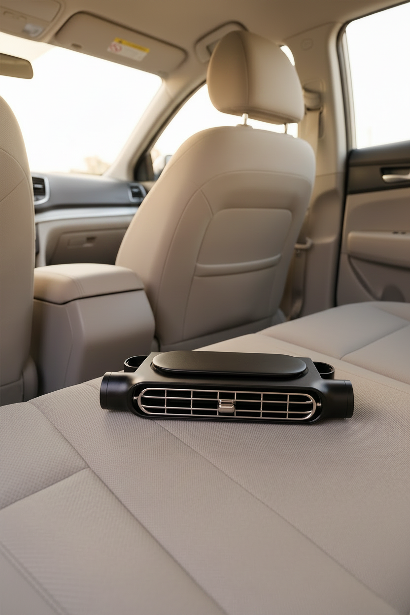 Ventilateur de Voiture 12 Volts Silencieux avec 3 Vitesses | Design Élégant et Minimaliste pour un Confort Optimal 0
