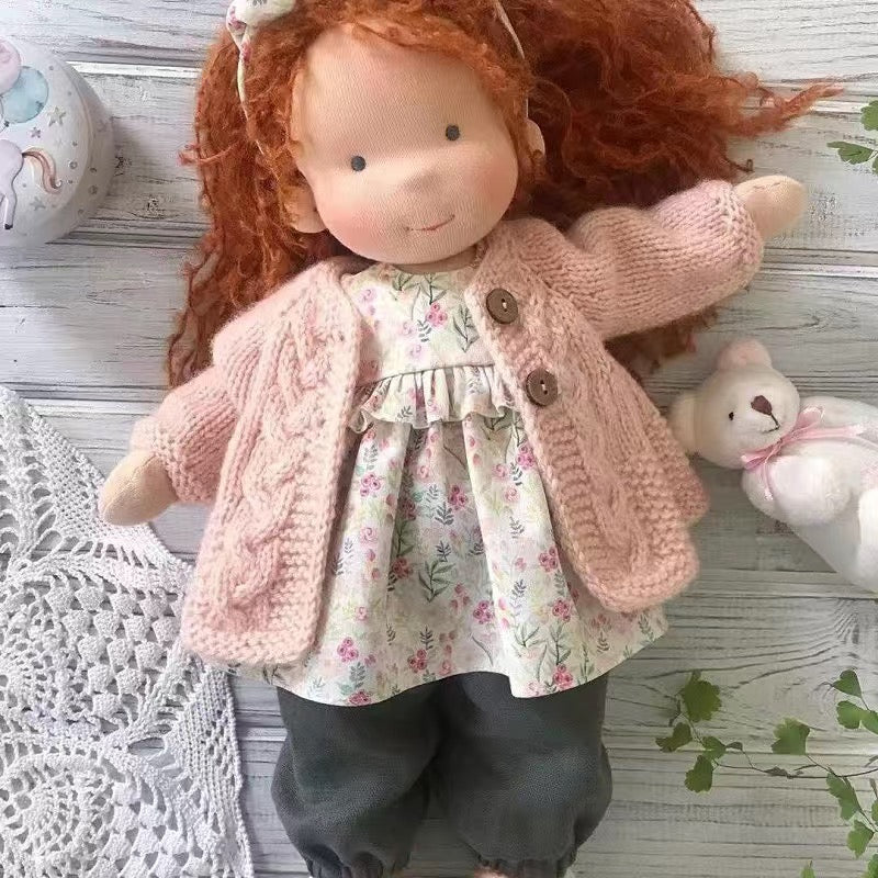 Poupée Waldorf Fait Main en Mohair et Bouclé - Poupée Fianna
