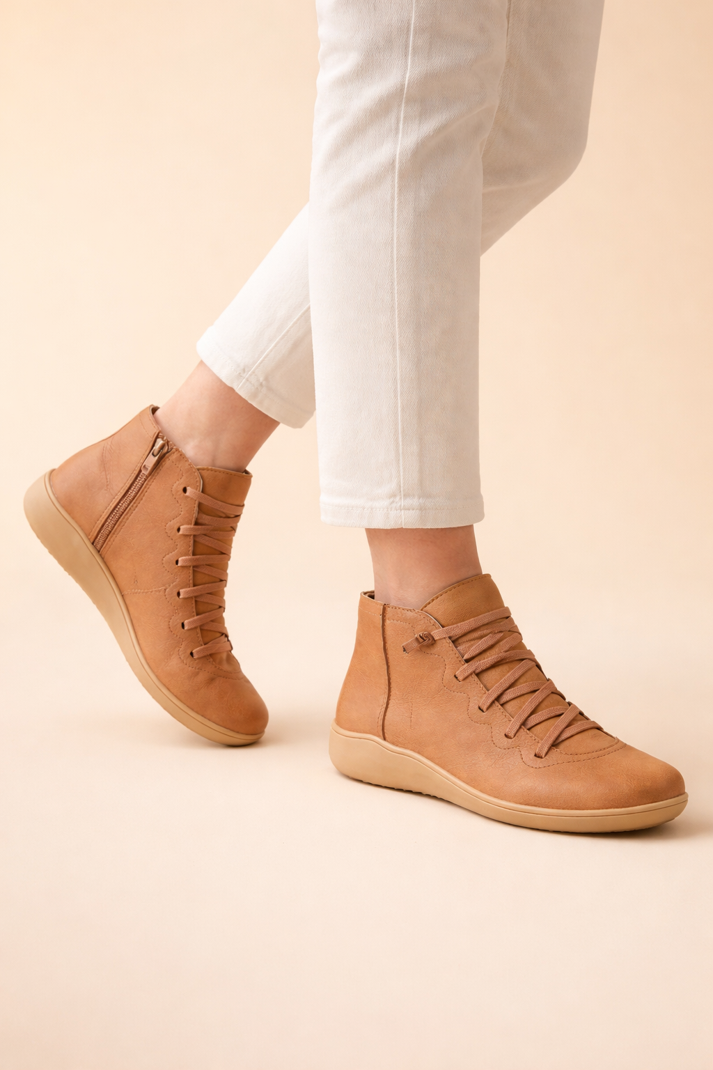 Women's Black Ankle Boots - Trendy Orthopedic Comfort Footwear for Everyday Style