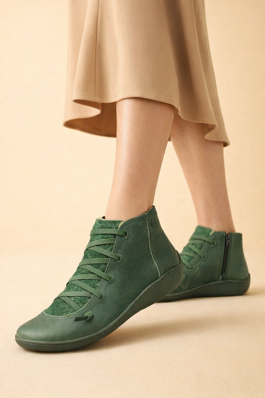Women's Black Ankle Boots - Trendy Orthopedic Comfort Footwear for Everyday Style