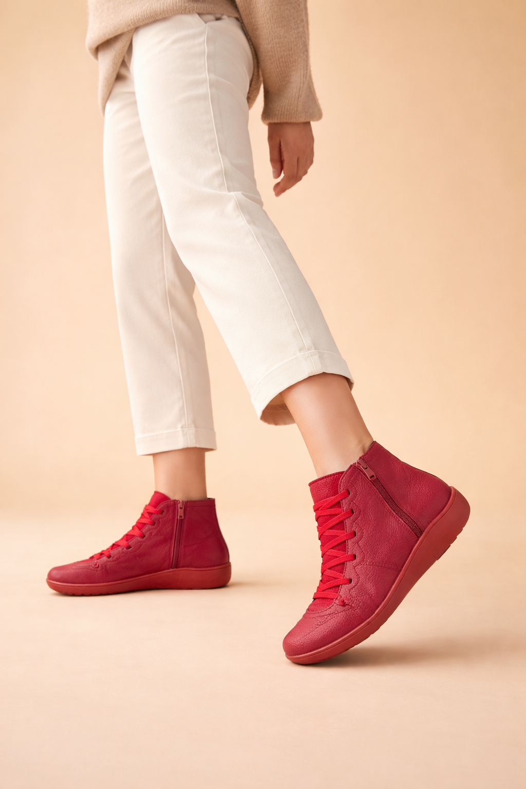 Women's Black Ankle Boots - Trendy Orthopedic Comfort Footwear for Everyday Style