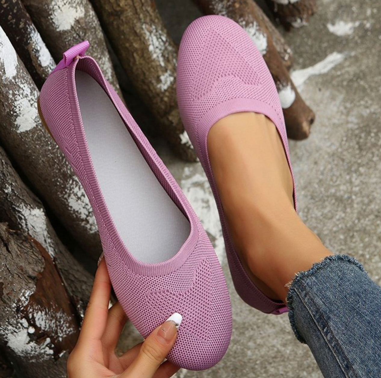 Women's Breathable Comfort Shoes - Easy Slip-On Footwear for All-Day Support