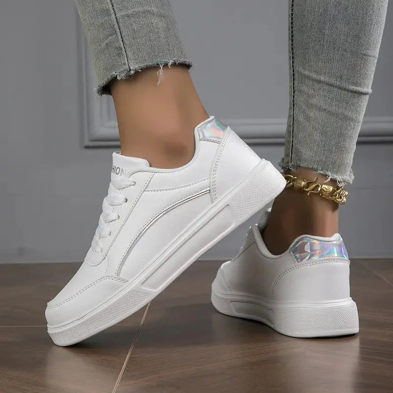 Women's Elegant Low-Cut Sneakers - Lightweight Stylish Footwear for Everyday Comfort
